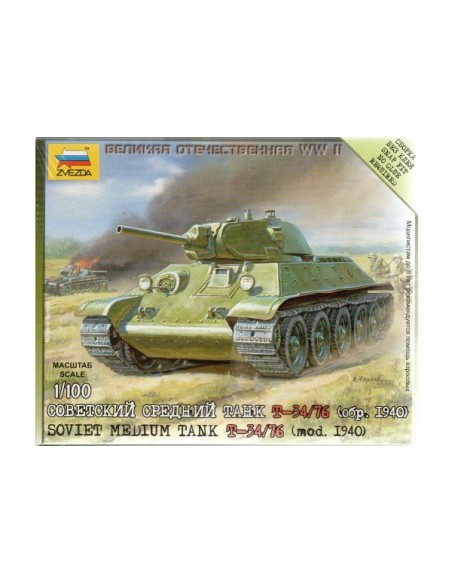 Carro medio T-34/76 1940 - escala 1/100