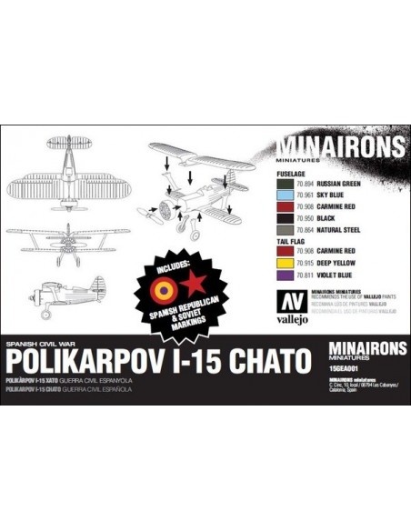 1/100 Caza Polikarpov I-15