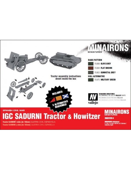 1/72 Tractor Sadurní i obús - Capsa d'1
