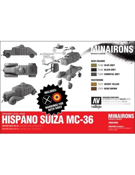 1/72 Hispano Suiza MC-36 - Capsa d'1 1/72 Hispano Suiza MC-36 - Capsa d'1
