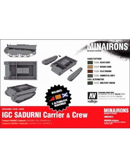1/72 Sadurní carrier & crew - Boxed kit