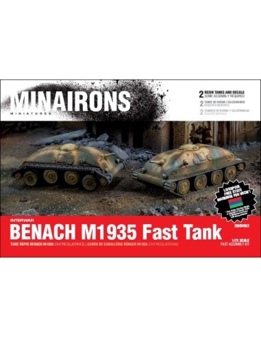 20mm Interwar Minairons 1:72 Benach M1935 fast tank 2 models 