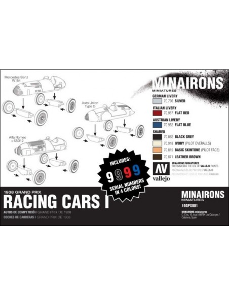 1/100 Racing Cars - Boxed set 1/100 Racing Cars - Boxed set