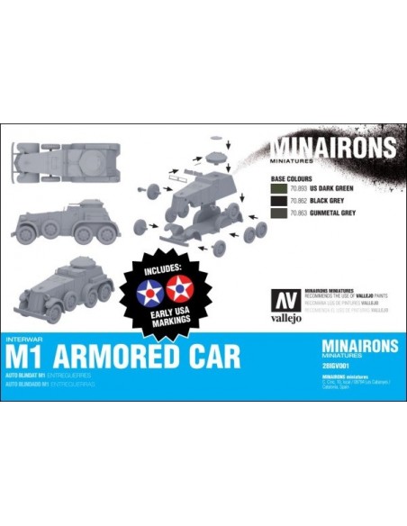 1/56 auto blindat M1 - Capsa d'1