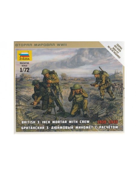 1/72 Morter britànic de 3" i servidors