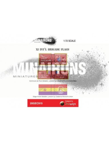 1/72 XI International Brigade Flags