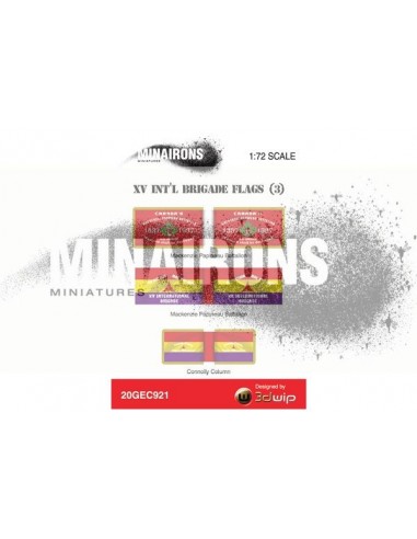 1/72 XV International Brigade Flags (3)