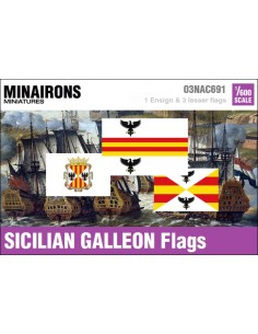 1/600 Sicilian Galleon flags