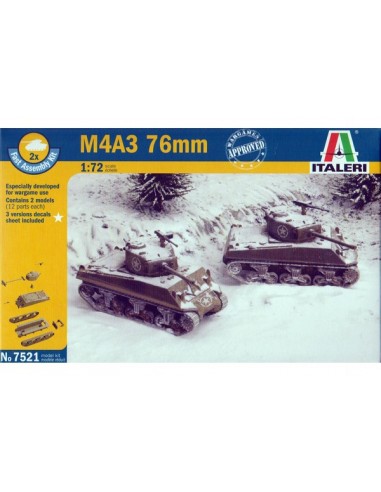 1/72 Tanc M4A3 Sherman 76mm - capsa de 2