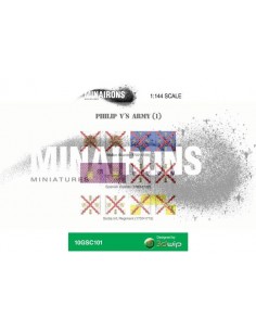 1/144 Philip V's Infantry flags (1) 2