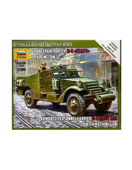 1/100 M-3 Scout armored car w/. MG - Boxed kit