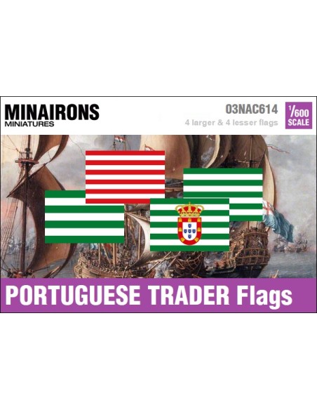 1/600 Portuguese Trader flags 1/600 Portuguese Trader flags
