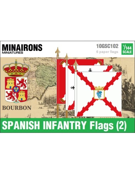 1/144 Banderas de infantería borbónica (2) 1/144 Banderas de infantería borbónica (2)