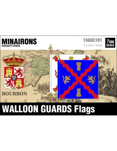 1/100 Walloon Guards flags