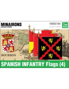1/144 Banderas de infantería borbónica (4)