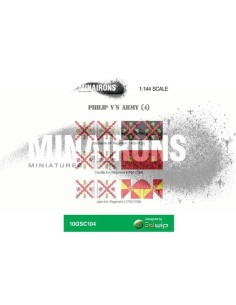 1/144 Philip V's Infantry flags (4) 2