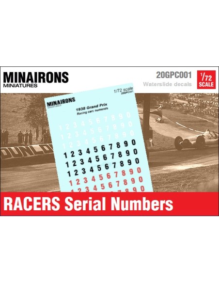 1/72 Racing Cars serial numbers