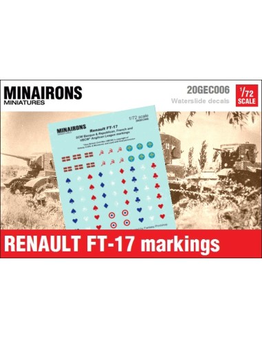 1/72 Distintius del Renault FT-17