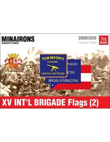 1/72 XV International Brigade Flags (2)