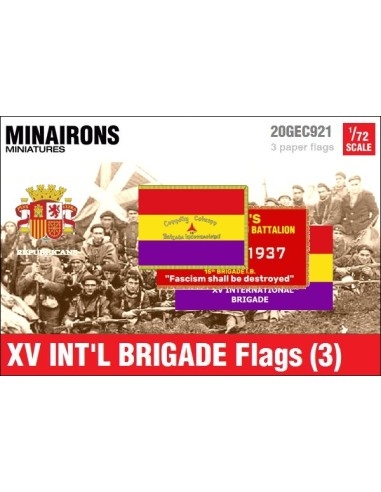 1/72 XV International Brigade Flags (3)