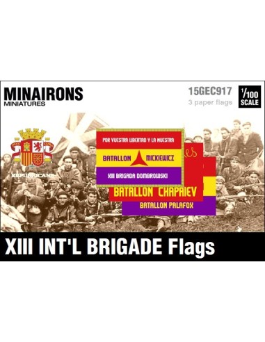 1/100 XIII International Brigade Flags