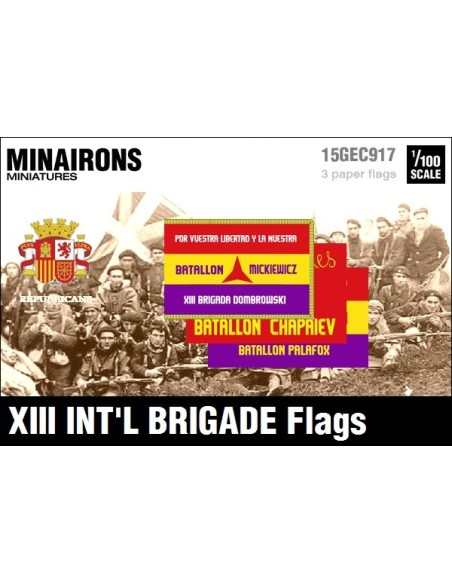 1/100 XIII International Brigade Flags 1/100 XIII International Brigade Flags