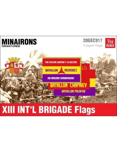1/72 XIII International Brigade Flags