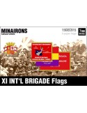1/100 XI International Brigade Flags