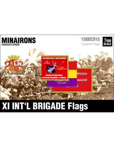 1/100 XI International Brigade Flags