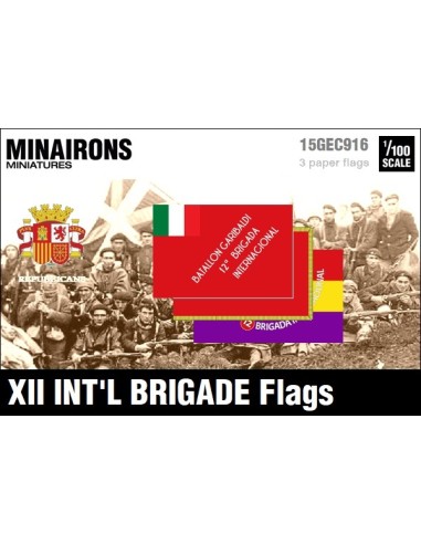 1/100 XII International Brigade Flags
