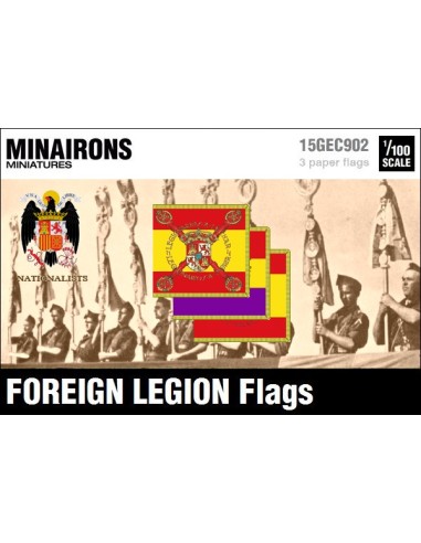 1/100 Spanish Foreign Legion flags