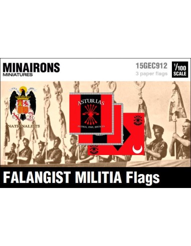 1/100 Banderas de milicias falangistas