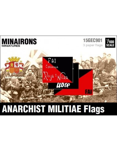 1/100 Banderas de milicias anarquistas