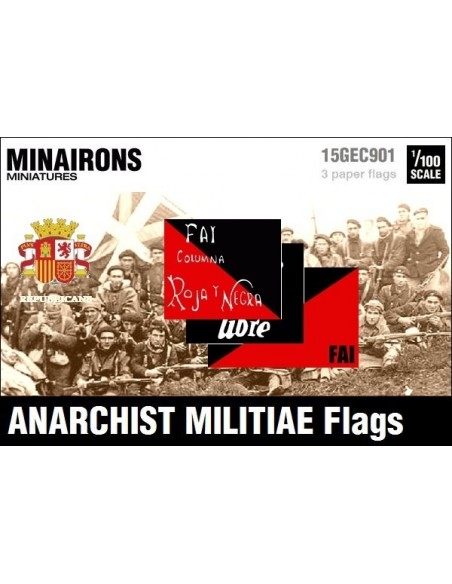 1/100 Banderes de milícies anarquistes