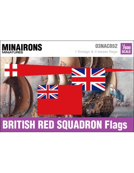 1/600 British Red Squadron flags
