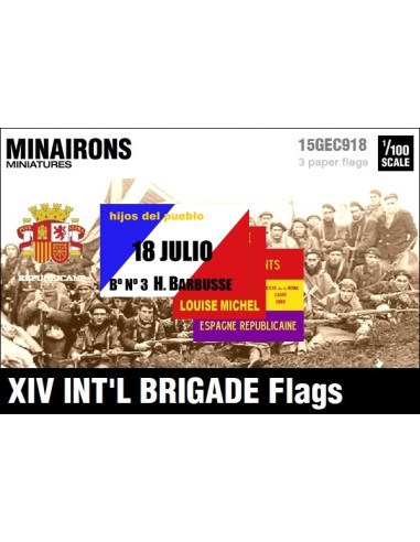 1/100 XIV International Brigade Flags