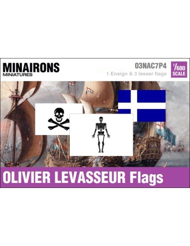 1/600 Olivier Levasseur pirate flags