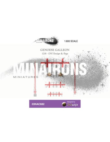 1/600 Pabellón de galeón genovés 1/600 Pabellón de galeón genovés