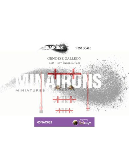 1/600 Pabellón de galeón genovés 1/600 Pabellón de galeón genovés