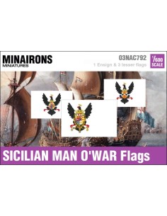 1/600 Sicilian Man-of-war flags